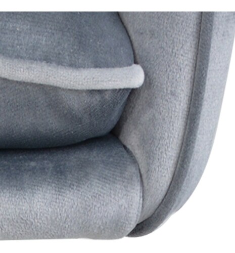 Set 2 Sillas Altas Tapizadas Banco Terciopelo Velvet Gris