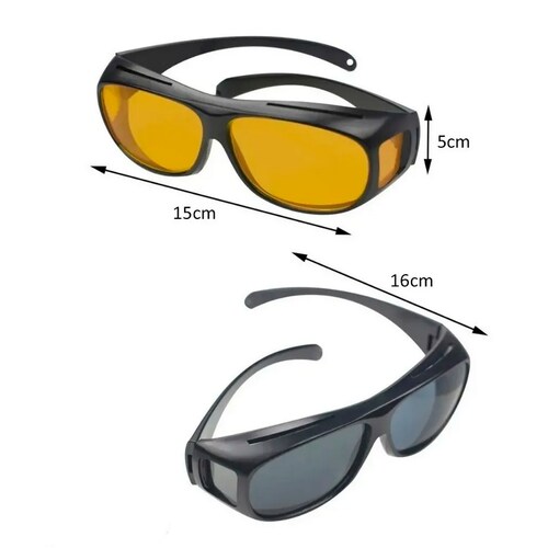 Par Lentes Gafas Sol Polarizados + Vision Nocturna Manejar.