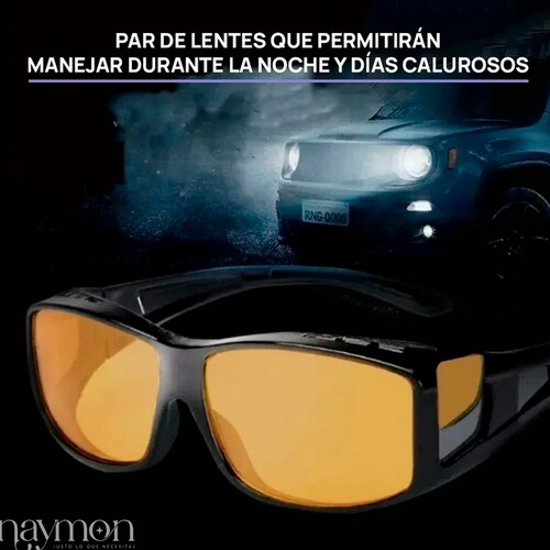 Par Lentes Gafas Sol Polarizados + Vision Nocturna Manejar.