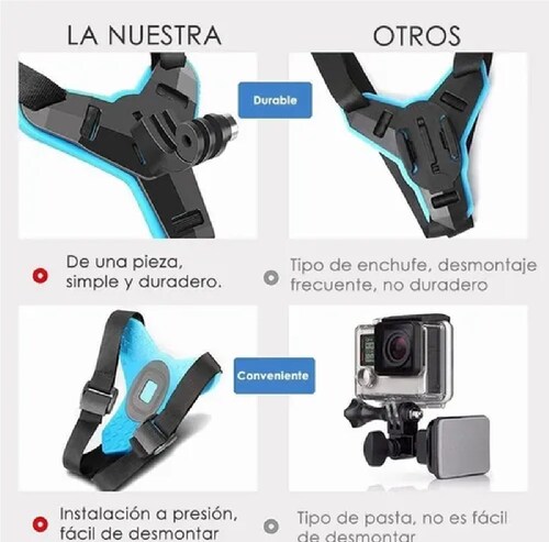 Montura De Casco Gopro Hero 9 /8/7/6/5/4/3 Para Moto Naranja