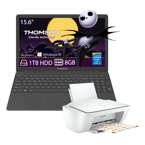 Laptop Thomson Neo 15 Procesador Core I5 Pantalla 15.6 Pulgadas Disco duro 1TB Ram 8GB Windows 10- Negro + Impresora