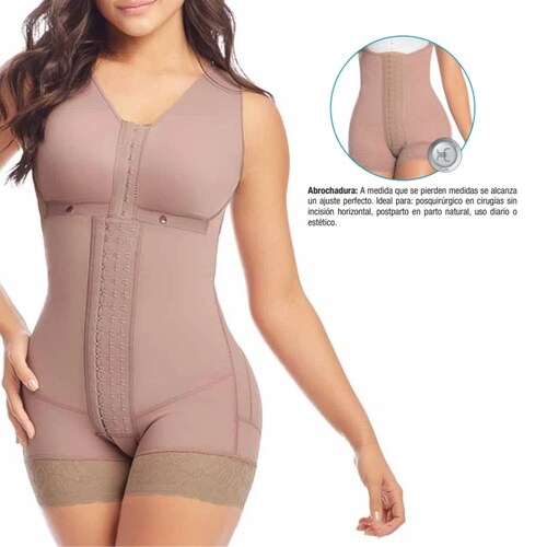 Faja Colombiana Post-Parto Realce Natural Brasier Parcialmente Removible Y De Regalo 30 Unidades De Parches Slim Patch Para Adelgazar Reductores De Celulitis