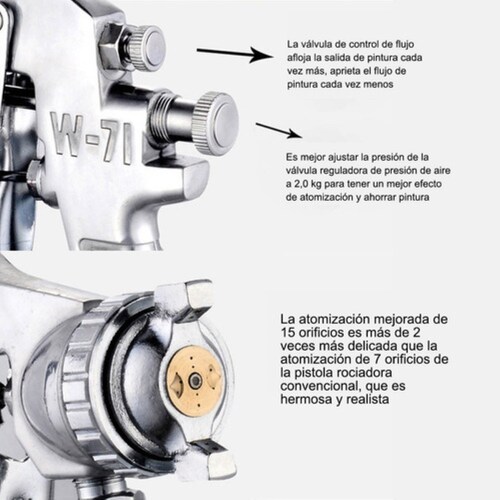 Pistola Pulverizadora Neumática Para Pintura De 150 Mm