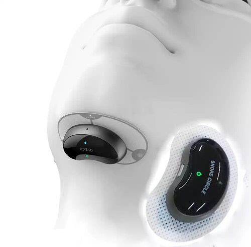 Dispositivo Electronico Anti-Ronquido contrae el musculo al roncar, sensor que reconoce el sonido. Aplicación que hace  Estudio de Sueño.