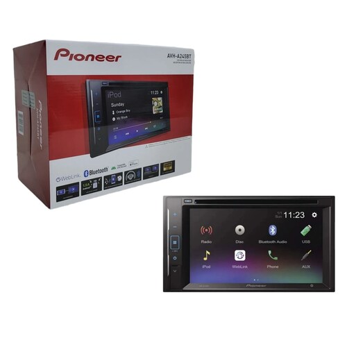 Autoestéreo PIONEER AVH-A245BT 6.2"/50Wx4/DVD/Aux/USB/Bluetooth