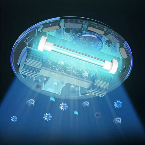 Robot desinfectante, Bactericida, Acaros, Virus. Para usar en la cama, muebles, en el viaje,