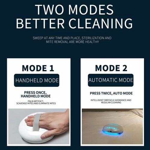Robot desinfectante, Bactericida, Acaros, Virus. Para usar en la cama, muebles, en el viaje,