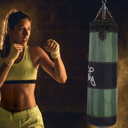 Saco De Boxeo Profesional De Gran Capacidad De 120 Cm, Verde