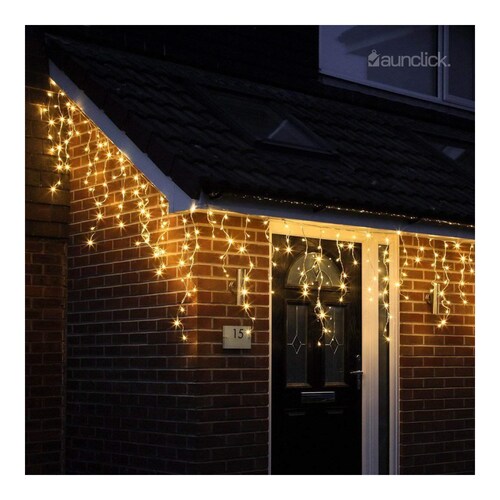 Serie Navideña Cascada Led 16 mts 800 Luces Exterior Navidad - Blanco Calido