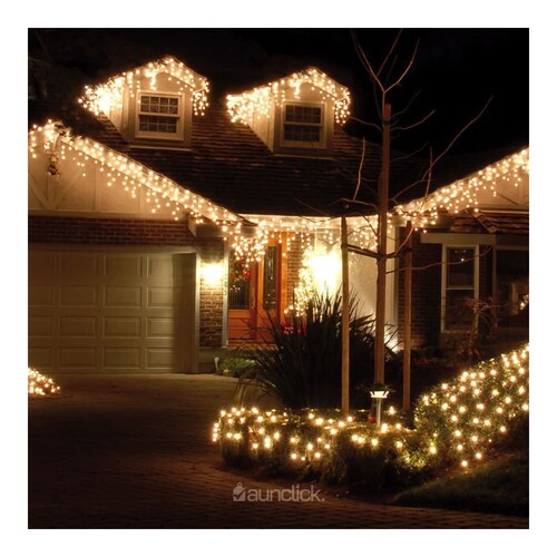Serie Navideña Cascada Led 16 mts 800 Luces Exterior Navidad - Blanco Calido