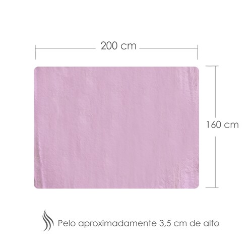 Tapete Decorativo Afelpado Motley Pelaje Largo Suave 2x1.60 Rosa