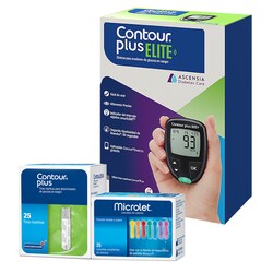 Glucómetro Bluetooth Contour Plus Elite 30 Tiras 30 Lancetas