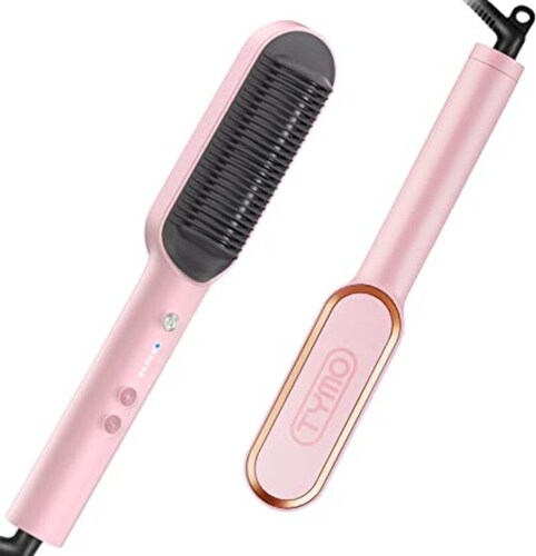 Cepillo Alisador de Pelo, Plancha para alisar el cabello con peine incorporado 