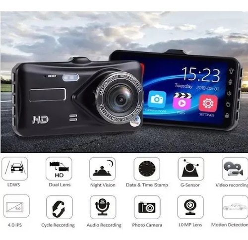 Dash Cam Cámara Grabadora De Video Hd 1080p De 4in