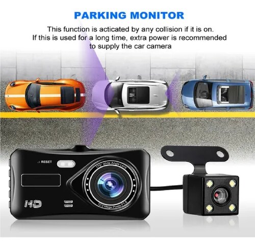 Dash Cam Cámara Grabadora De Video Hd 1080p De 4in