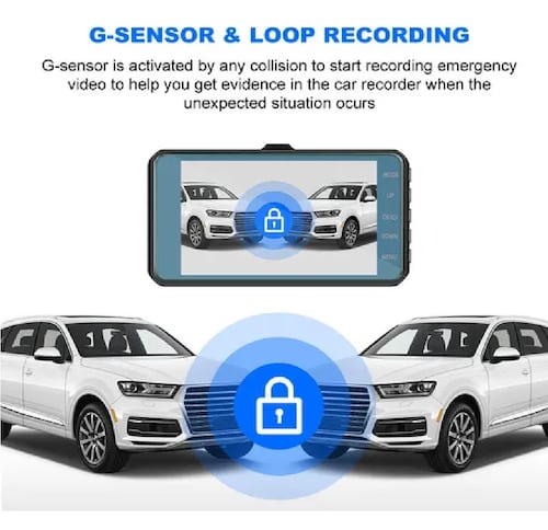 Dash Cam Cámara Grabadora De Video Hd 1080p De 4in