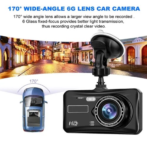 Dash Cam Cámara Grabadora De Video Hd 1080p De 4in