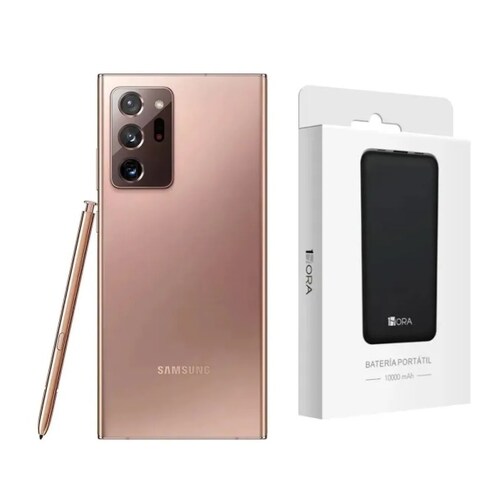 Samsung Galaxy Note 20 Ultra Dorado 128GB Snapdragon Reacondicionado Grado A + Bateria portatil 10000 mAh.