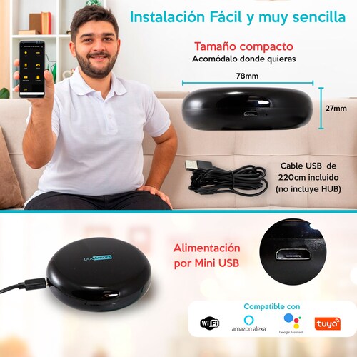 Control Remoto Wifi Infrarrojo Universal L10 Duosmart Alexa/Google/Tuya 2 piezas