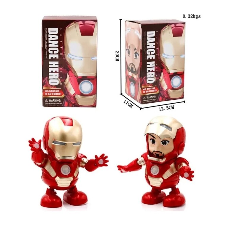 Iron Man Dance Hero Robot Bailarin Juguete Marvel Avengers