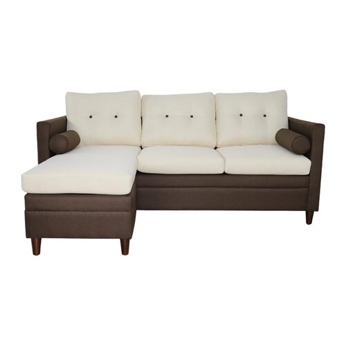 Sala Esquinera Chocolate con Hueso con Chaise Derecho o Izquierdo.