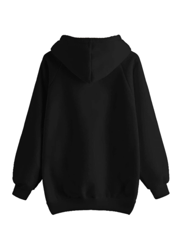 Sudadera Con Gorro Y Cangurera Bordada Mariposa Monarca