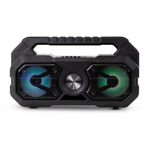 Bocina Portátil Con Luz Led Delta Stf Color Negro