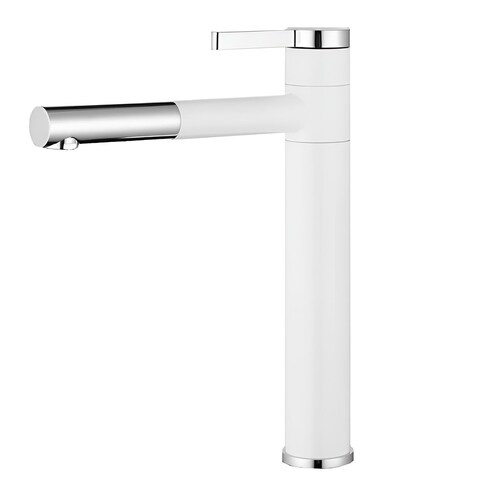 Llave Mezclador Monomando Grifo De Baño Extraible Giro 360 blanca