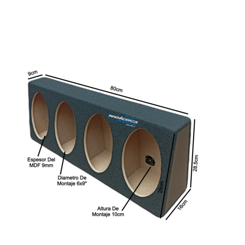 Cajon Para 4 Bocinas De 6x9 Pulgadas