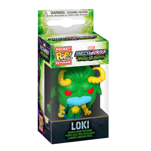 Funko Pop Llavero Loki Mech Strike Monster Hunters Marvel Figura Original