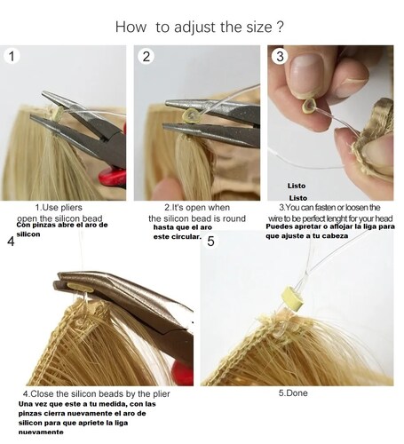 Extensiones Cabello De Liga / Halo De Fibra Resistente Al Calor M01-1BT16 NEGRO BALAYAGE RUBIO CENIZO