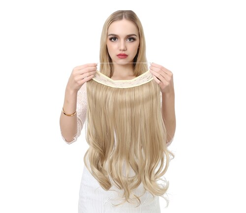 Extensiones Cabello De Liga / Halo De Fibra Resistente Al Calor M01-1BT16 NEGRO BALAYAGE RUBIO CENIZO