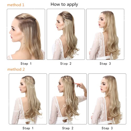 Extensiones Cabello De Liga / Halo De Fibra Resistente Al Calor M01-1BT16 NEGRO BALAYAGE RUBIO CENIZO
