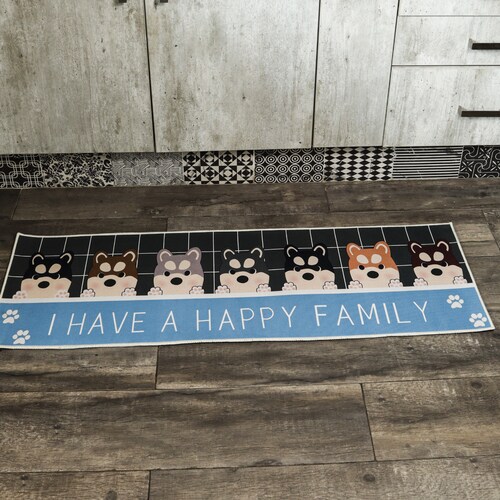 Tapete De Cocina Impermeable Antideslizante 120x42 Cm Happy