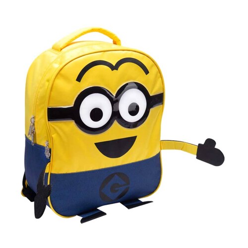 Mochila para niño backpack de Minions, amarilla con azul, mod. 942629