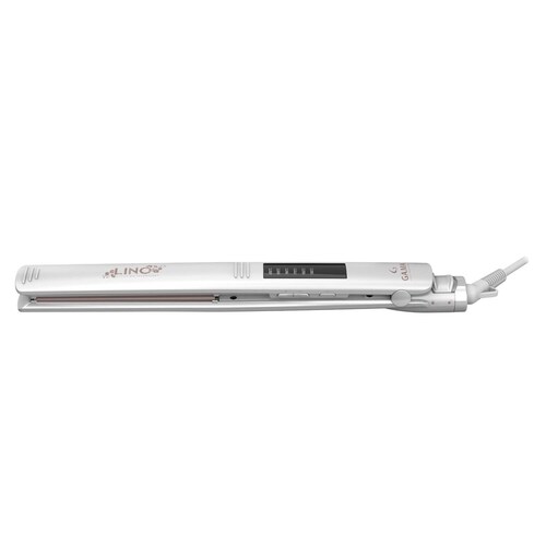 Plancha Alaciadora GaMa Elegance con Aceite de LINO Blanca