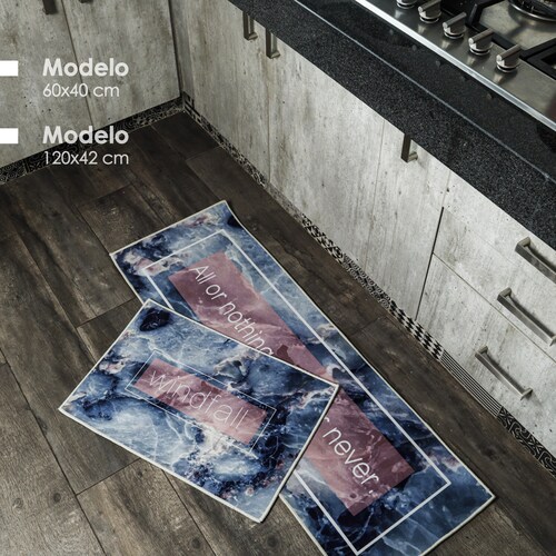 Tapete De Cocina 2 Piezas Impermeable Antideslizante Galaxia