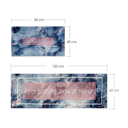 Tapete De Cocina 2 Piezas Impermeable Antideslizante Galaxia