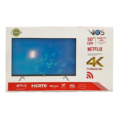 Smart TV VIOS 50" UHD LED NEGRA.
