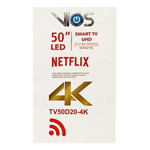 Smart TV VIOS 50" UHD LED NEGRA.