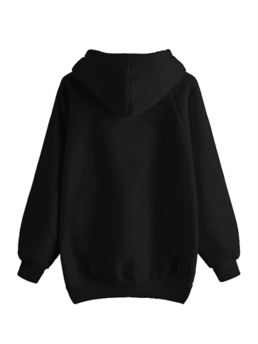 Sudadera Con Gorro Y Cangurera Bordada Amor Monstruso