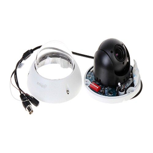 Cámara PTZ Mini Domo Antivandálica de 2 Megapíxeles/ DAHUA SD22204IN-GC / 4X de Zoom Óptico/ WDR Real 120 dB/ Metálica / IP66/ IK10/ Starlight/ HLC/ 3DNR