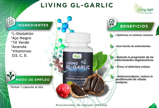 Frena Enfermedades Degenerativas y Deterioro Celular - GL-Garlic