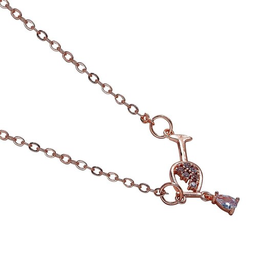 Dije Copa de Vino ADELSTEN en Chapa de Oro Rosa y SWAROVSKI ELEMENTS INCLUYE DE REGALO ARETES DIAMOND Y CAJA PARA REGALO