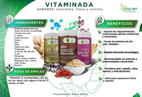 Malteada Vitaminada - Acelera el Crecimiento de tus Hijos, Cansancio, Anemia