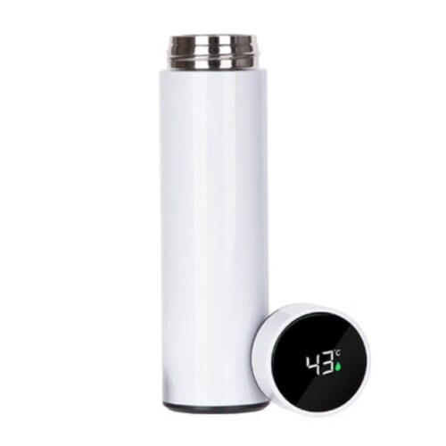 Termo Inteligente Blanco Pantalla Touch Lector Temperatura 480 ml