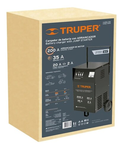 Cargador Arrancador De Baterías Con Ruedas 12 V, 200 A