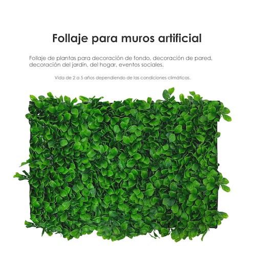 Follaje Artificial 40x60 Cm Muro Verde Sintetico Boxwood
