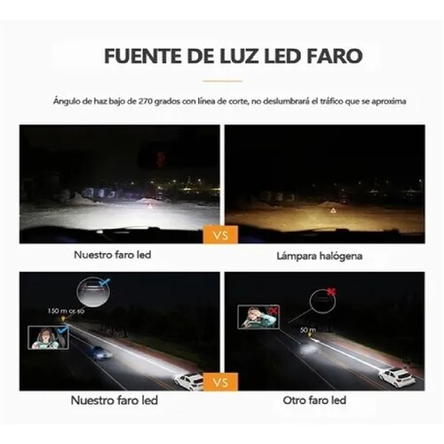 Kit De Faros Delanteros De 4 Lados H13