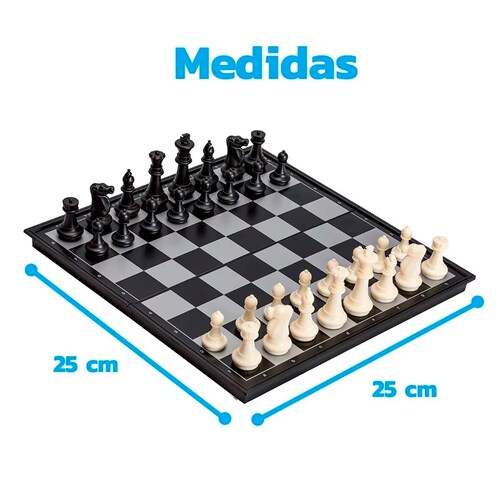 Ajedrez Iman Profesional Magnético Clásico Plegable 25cm